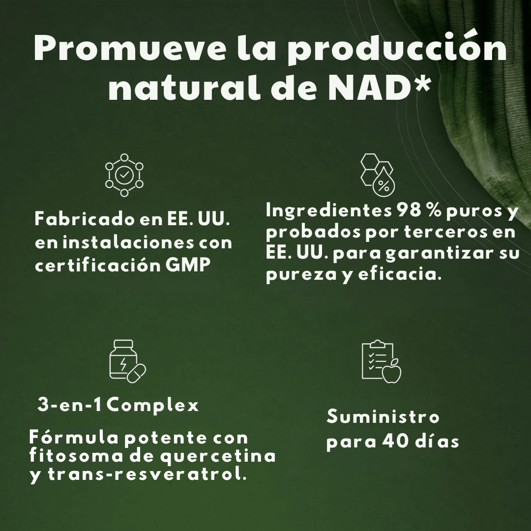 NAD Antienvejecimiento Energía y Concentración