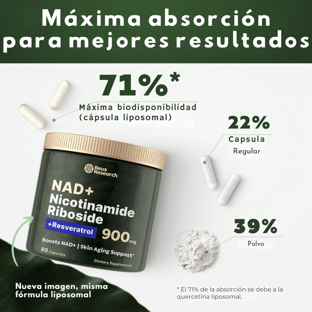 NAD Antienvejecimiento Energía y Concentración