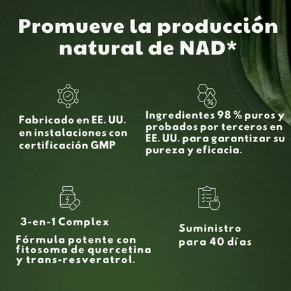 NAD Antienvejecimiento Energía y Concentración